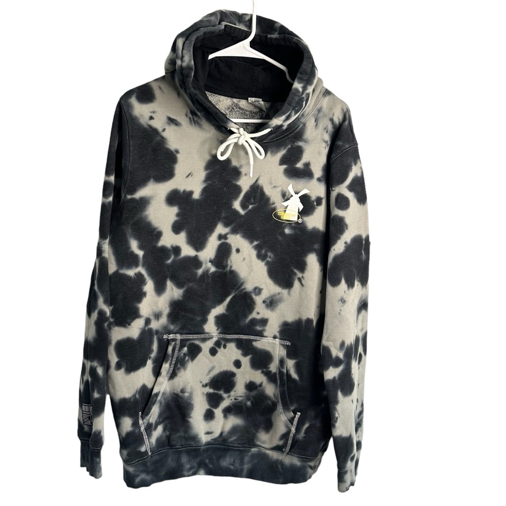 Dutch Bros Black+GRAY Camo/Tie Dye Look MEDIUM  “Serving U Since 1992